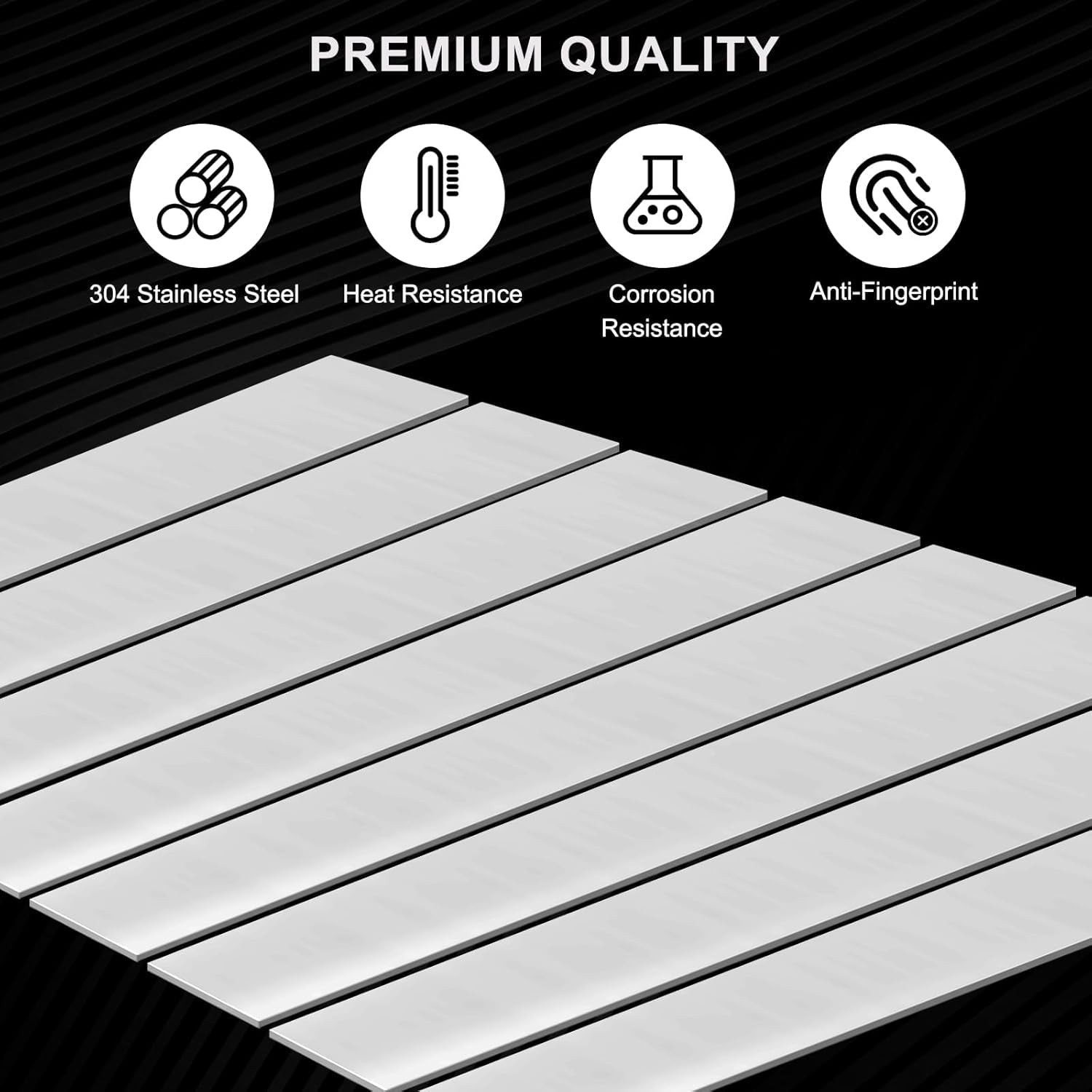 12PACK 304 Stainless Steel Strips, 12″ x 1″ x 0.022″ Inch Stainless Steel She…