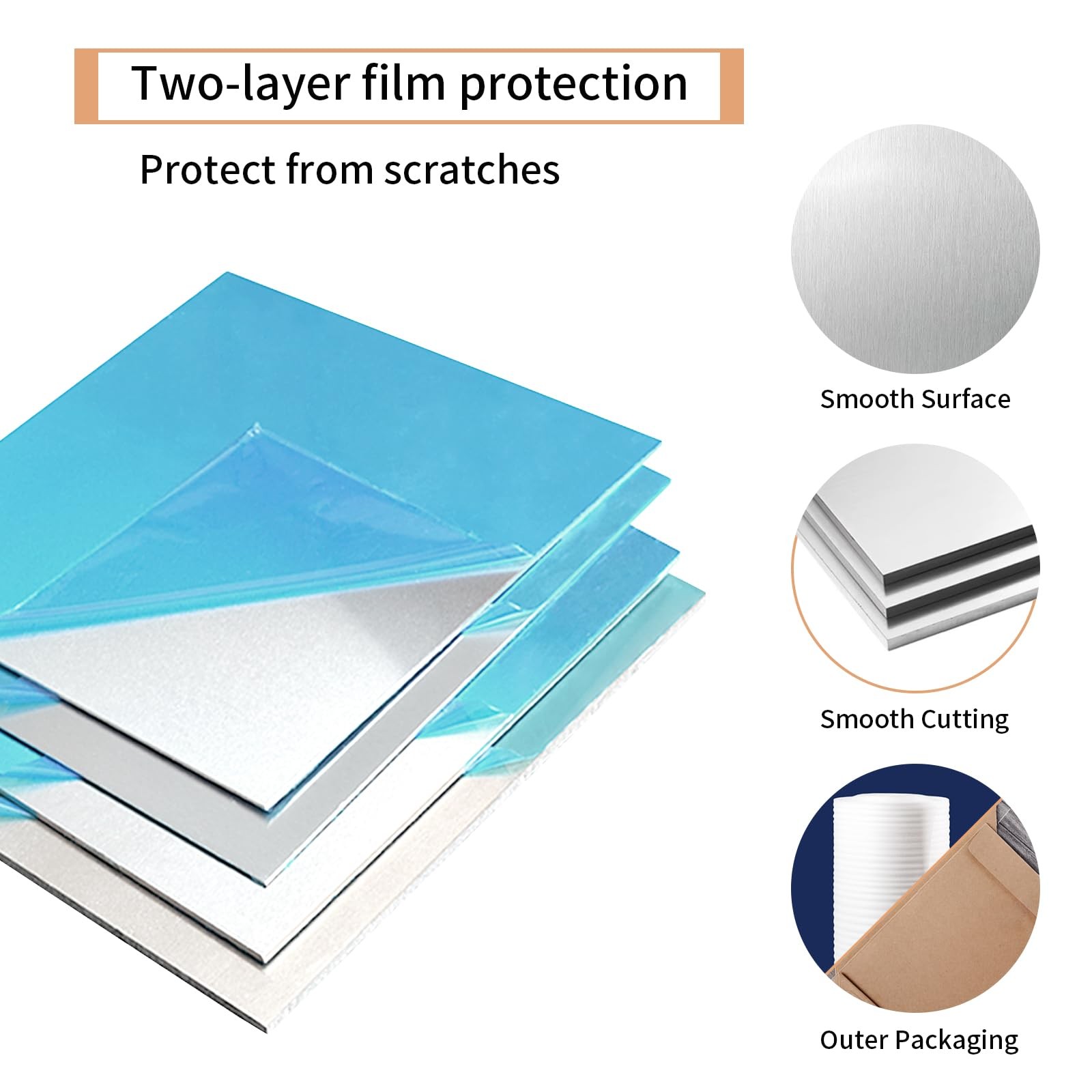 1PCS 6061 Aluminum Sheet Metal 1/16″ x 6″ x 12″, Aluminum Plates Covered with…