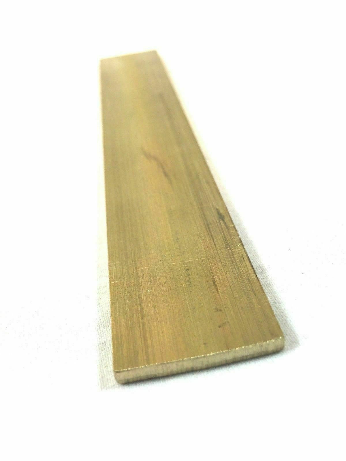 Brass flat bar 11″ long 1/8″ x 1.5″ c360 solid .125″ plate mill stock diy knife