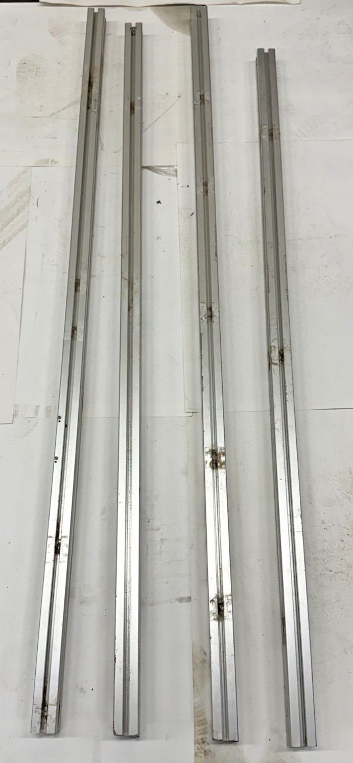 80/20 45MM ASST LENGTHS, 45-4545, (LOT OF 4), 63-1/8″ TO 68-1/4″, 4-OPEN SLOTS