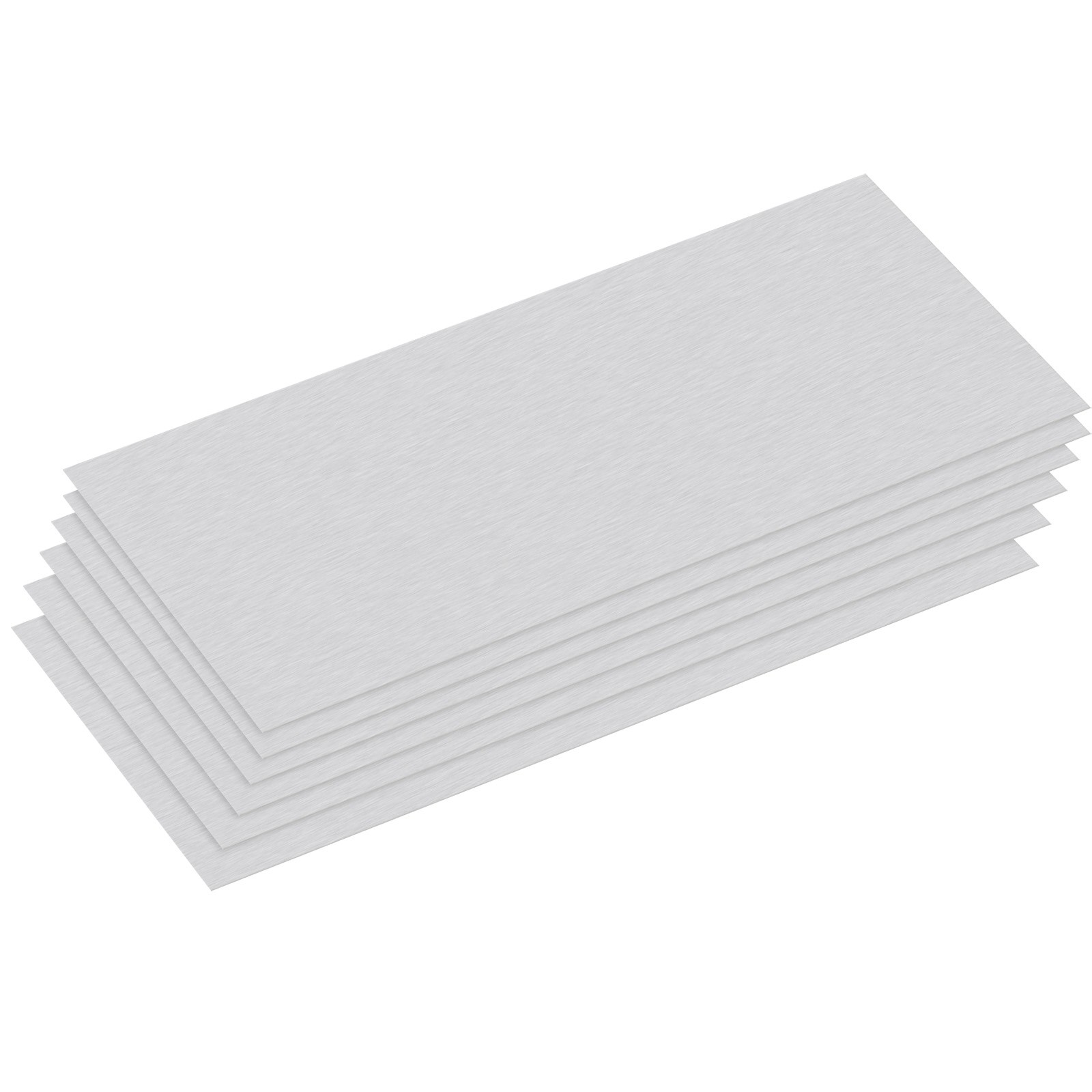 100mm x 50mm x 0.5mm Rectangle 6061 Aluminum Sheet Flat Metal Plate Stock, 6Pcs