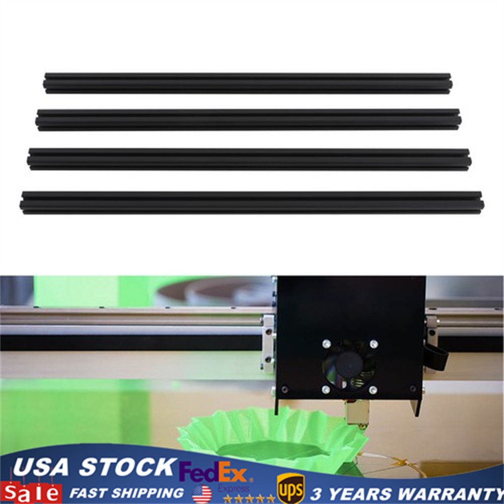 4pcs Aluminum Extrusion European Standard 4040 T Slot 1.5mm Tube Wall Thickness