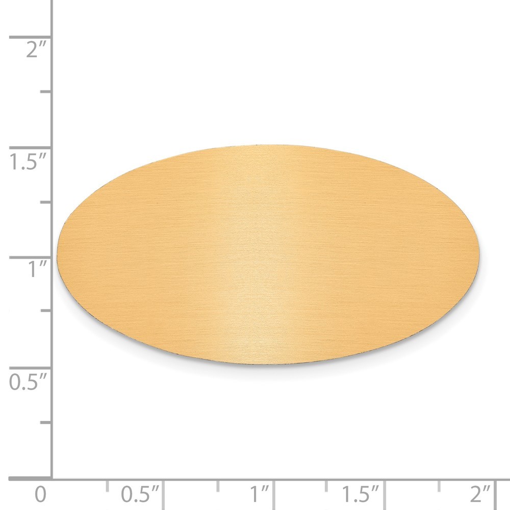 1 x 1 7/8 Oval Copper Aluminum Plates-Set of 6
