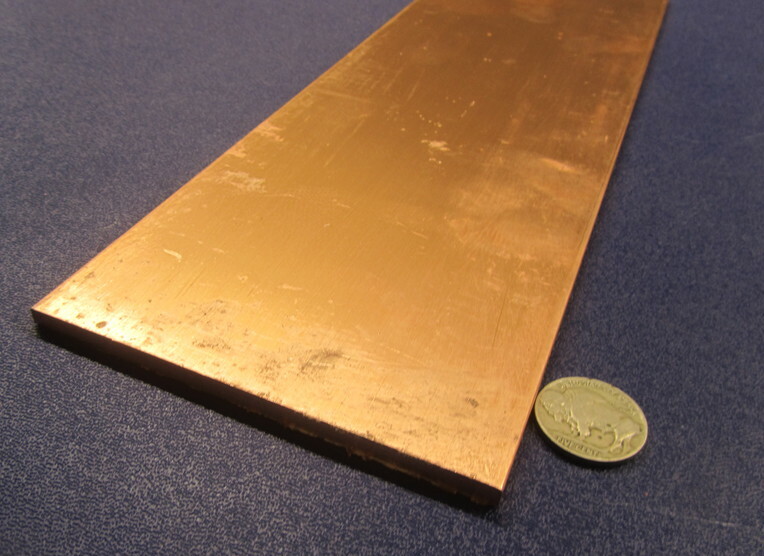 110 Copper Bar 1/2 Hard, 3/16″ Thick x 4″ Wide x 36 Inch Length