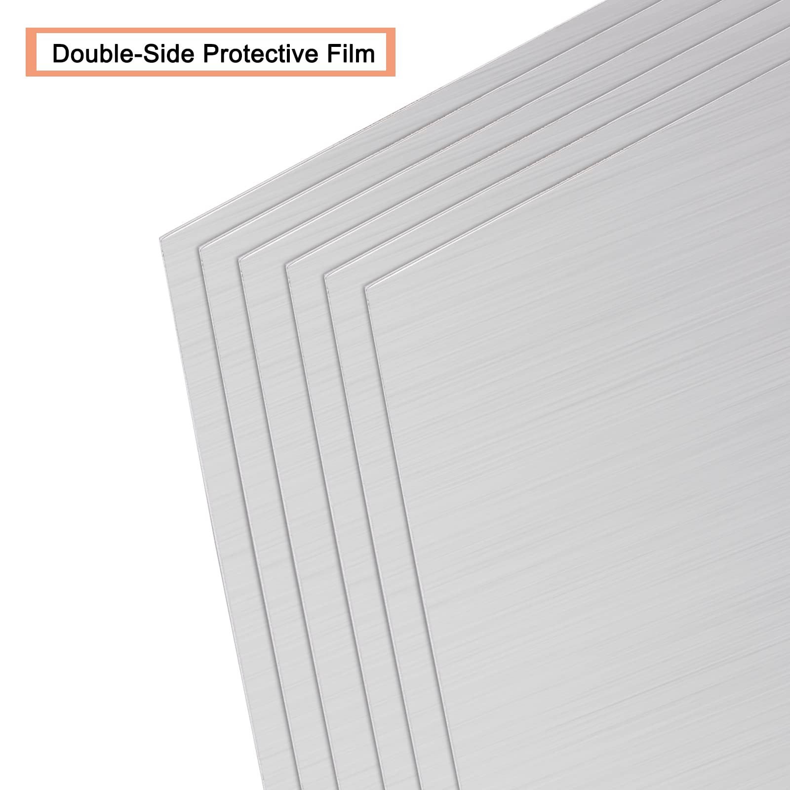 BENECREAT 6pcs Aluminium Metal Sheet, 6×12 inch Rectangle Flat Inch