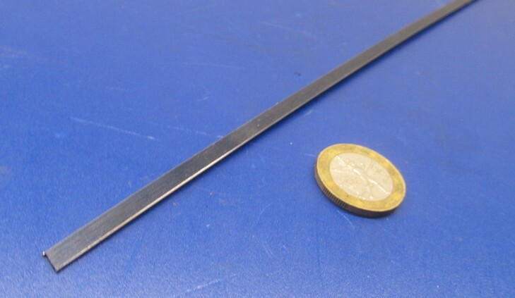 1095 Hard Blue Tempered Spring Steel Shim .050″ Thick x .187″ Width x 1200″ Long