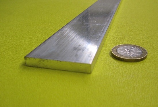 6061 T6 Metric Aluminum Bar, 6 mm Thick x 40 mm Wide x 3 Ft Length