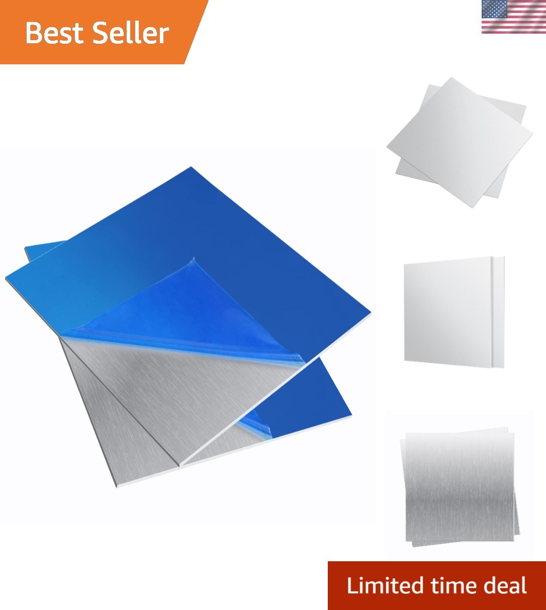 2pcs 6061 T651 Aluminum Plate, 6x6x0.04 Inches – Ideal for Crafting & Industry