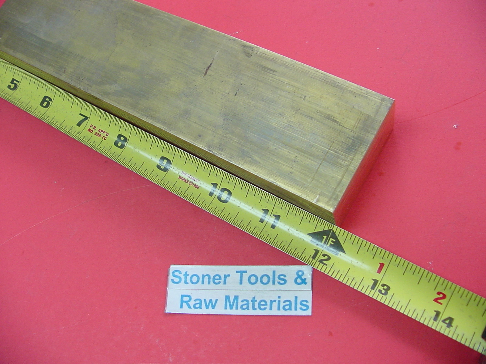 1″ x 2″ C360 BRASS FLAT BAR 12″ long Solid Plate Mill Bar Stock H02 Half Hard