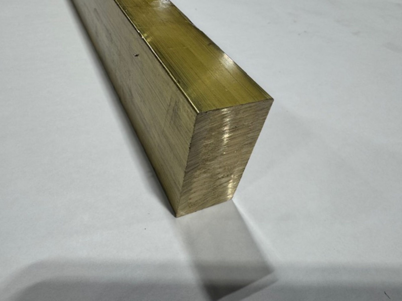 1″ x 2″ C360 Brass Flat Bar x 5″ Long, Half Hard, Free Cutting, Mill Stock