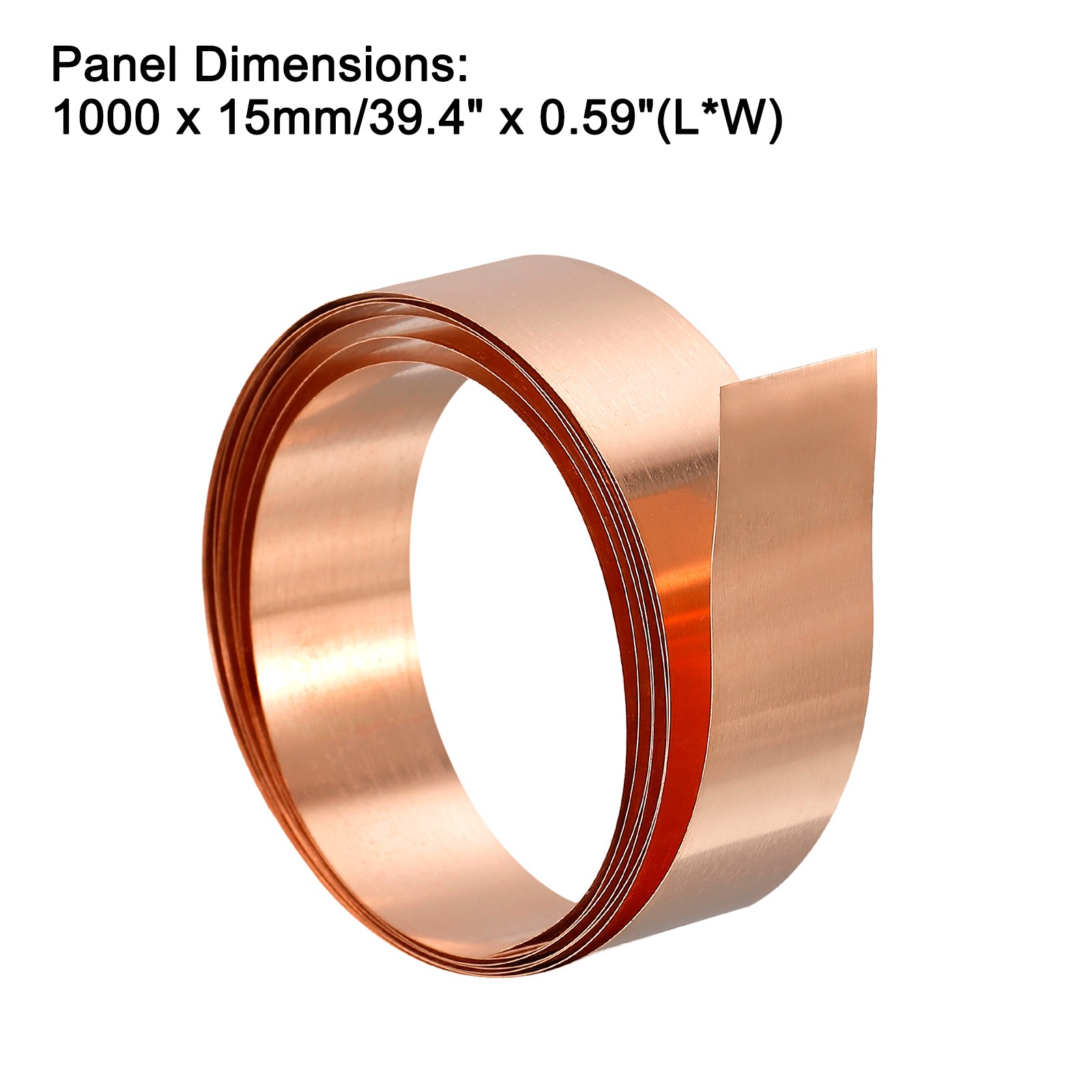 Copper Sheet Roll, Metal Foil Plate 1000mm x 15mm x 0.6mm