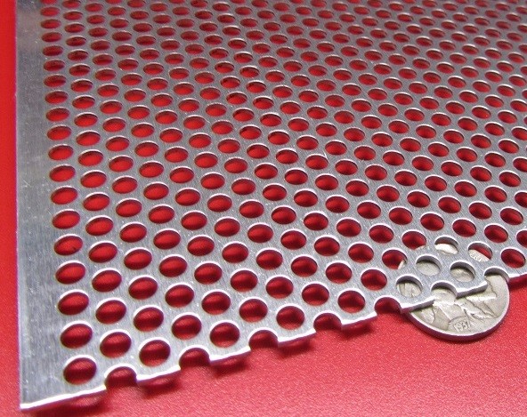 3003 Aluminum Perforated Sheet .063″ Thick x 36″ x 40″, .187″ Hole Dia.