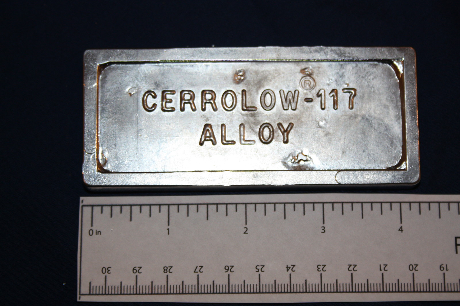 Cerrolow 117 Low Temperature Alloy – 1/2 lb. Ingot