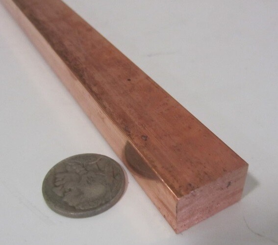 182 Copper Bar 1/2″ Thick x 3/4″ Wide x 3 Foot Length