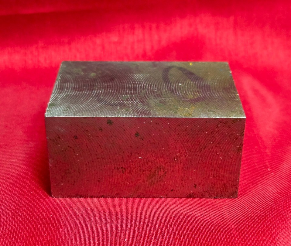 D2 Tool Steel Block Billet 2.41″ L x 1.71″ W x 1.19″ Thick, 1 Lb 6.3 Oz.