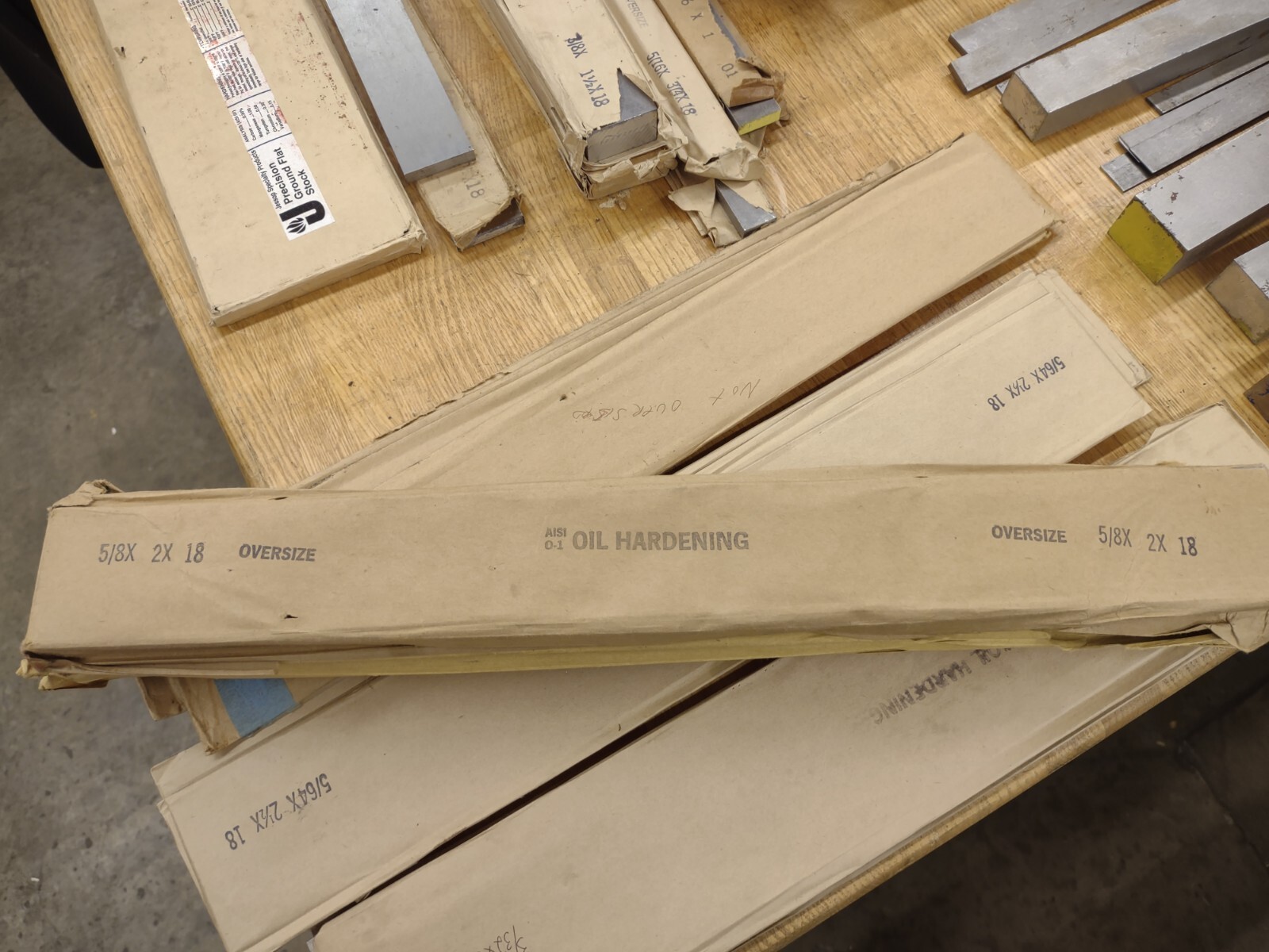 5/8″ X 2″ X 18″ Oil-Hardening Tool Steel  AISI Type O1 OVERSIZE