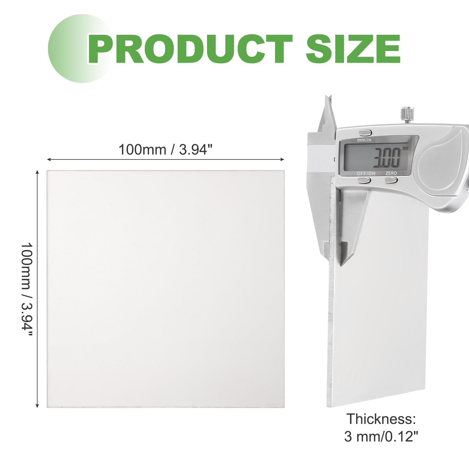 MECCANIXITY Titanium Plate Sheet, TC4 (Gr5) Ti 100x100x3mm Heat Resistant Tit…
