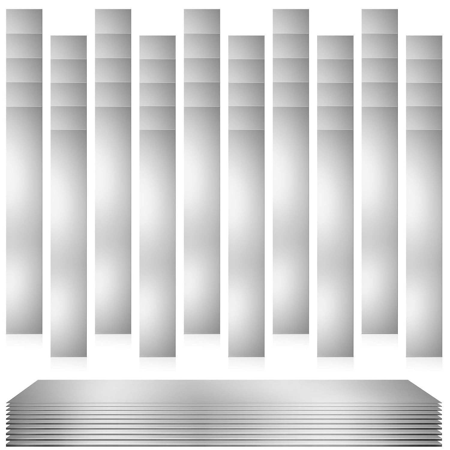 50 Pcs Shim Stock Assortment, 304 Stainless Steel 1″ Width X 6″ Length Metal