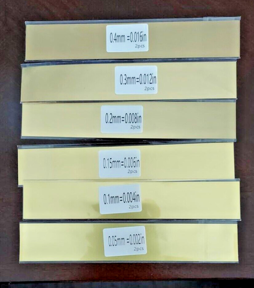 12 Pieces Brass Strip Brass Shim Stock Assortment 1″x 6″ Metal Shims Brass Sheet