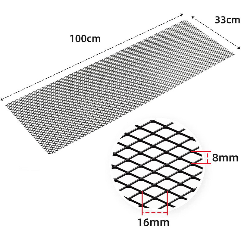 40×13″ Universal Car Grille Mesh Aluminum Rhombic Front Kidney Net Insert Bumper