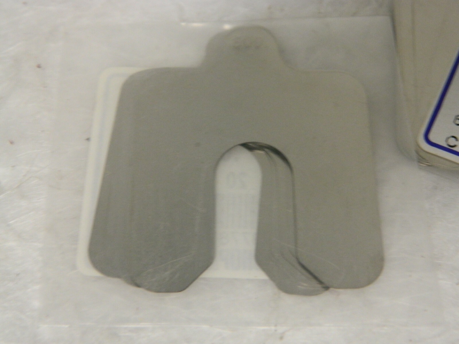 ShopAid Slotted Shim Stock 2" Long x 2" Wide x 0.003" Thick Qty 4