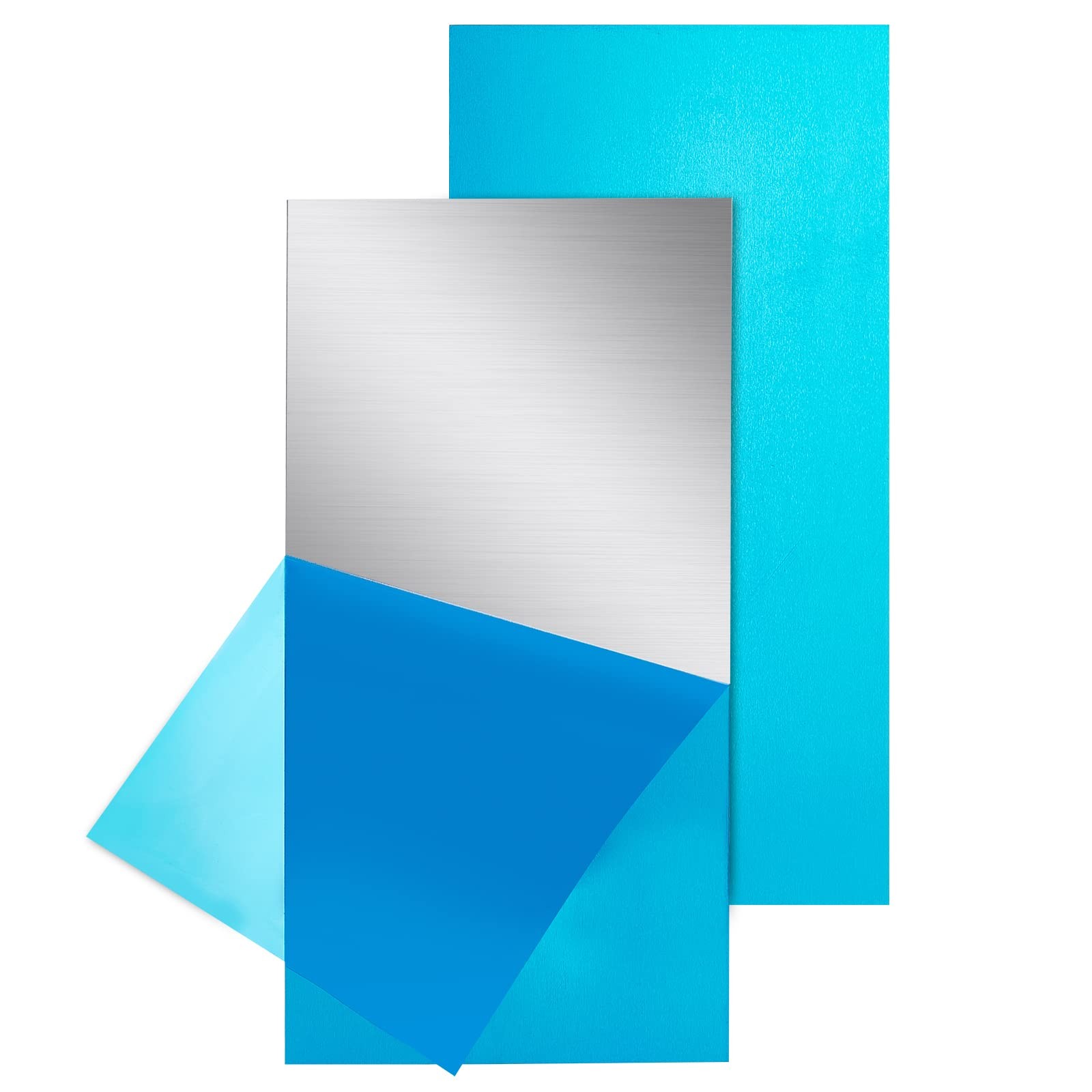 BENECREAT 6pcs Aluminium Metal Sheet, 6×12 inch Rectangle Flat Plain Plate wi…