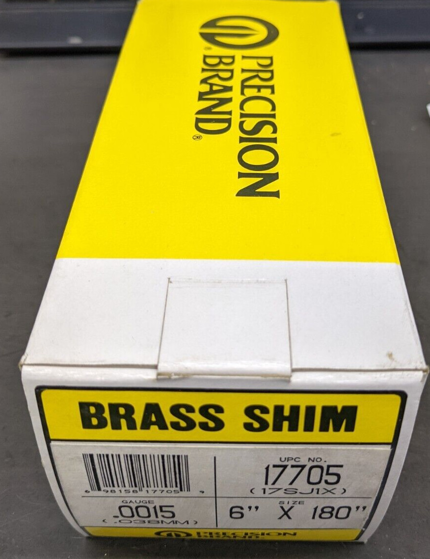 Precision Brand Brass Shim Roll .0015 (.038mm) Gauge 6″ x 180″ 17705 (17SJ1X)