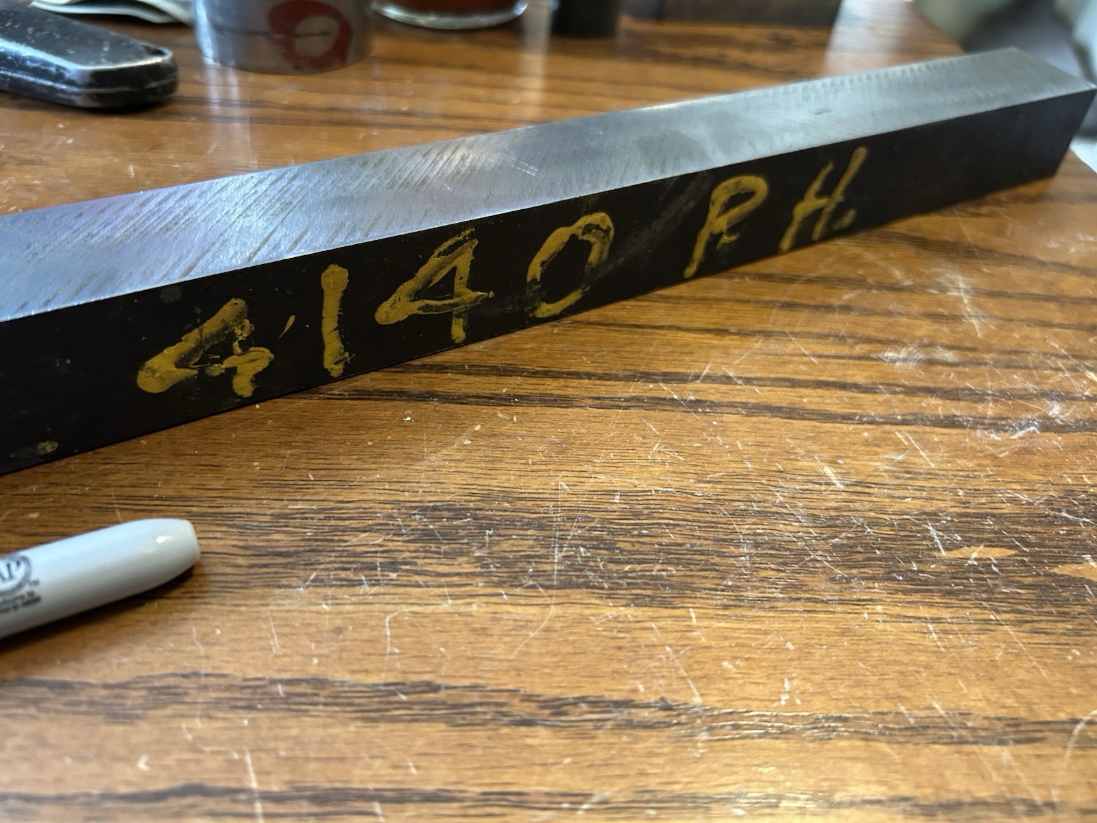 1-1/8″ x 1-1/4″ x 20″ long, 4140 PH tool steel flat bar ( pre hard )