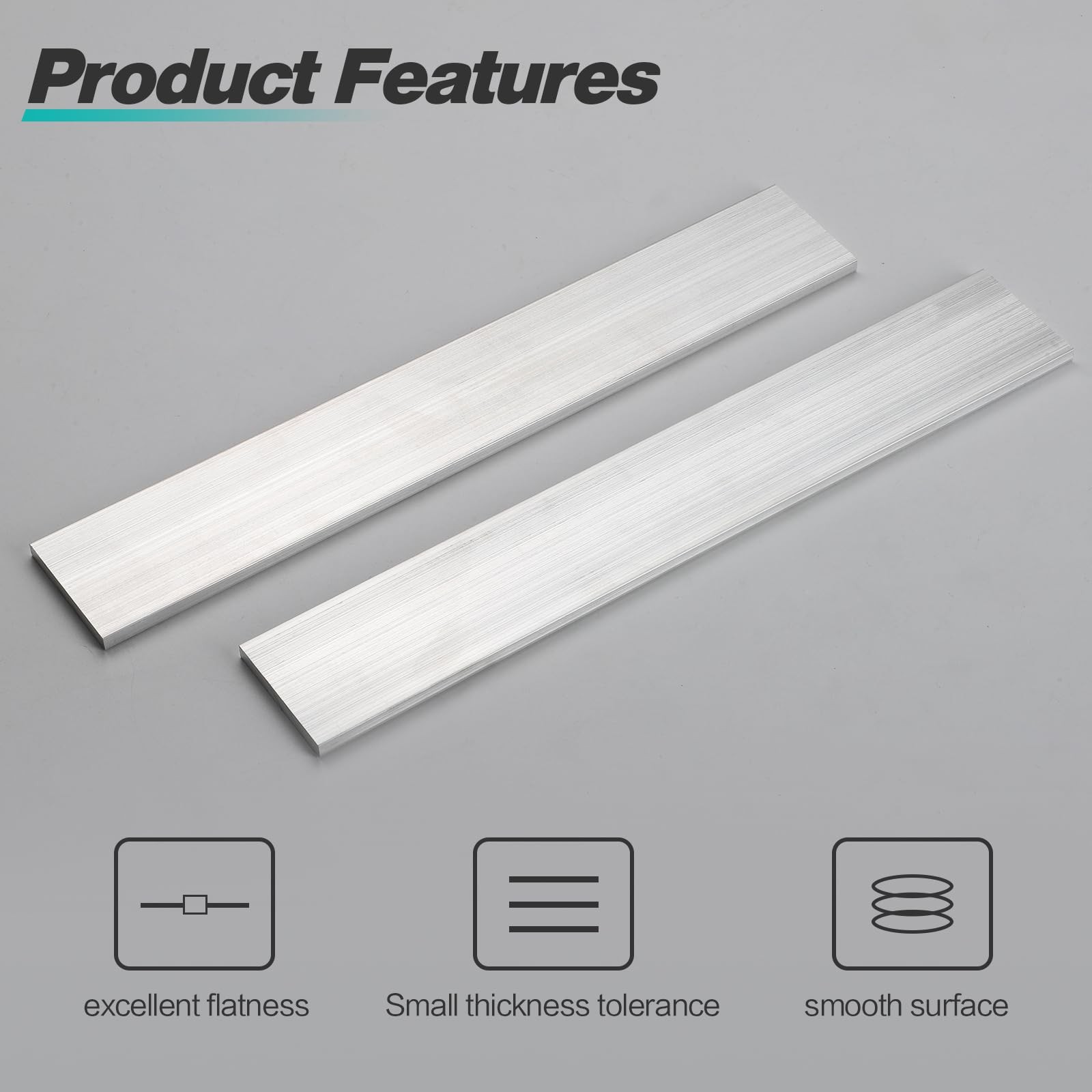 3 Pieces 1/4″ (6mm) X 2″(50mm) Square Aluminum Flat BAR 12″(305mm) Long,6061 …
