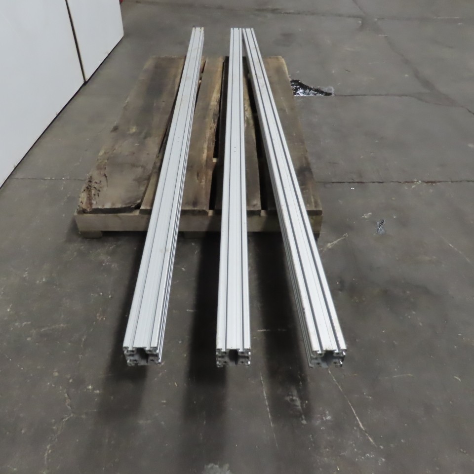 3-1/2×3-1/2×10′ Smooth Aluminum T-Slotted Extrusion Profile 80/20 Style Lot of 3