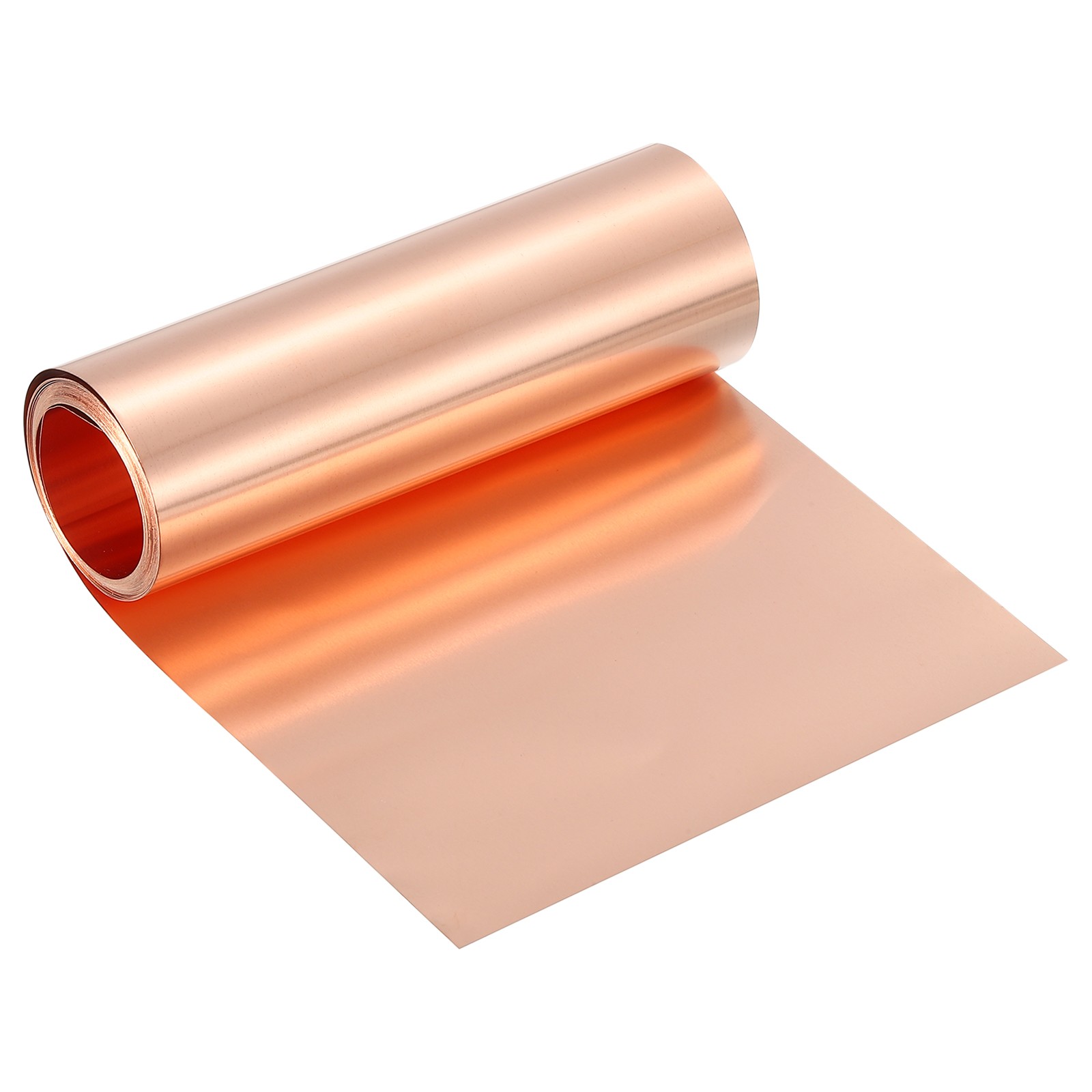 Pure Copper Sheet Roll, 0.1mm 22Ga Thick T2 10Ft x 4in Copper Strip for Craft