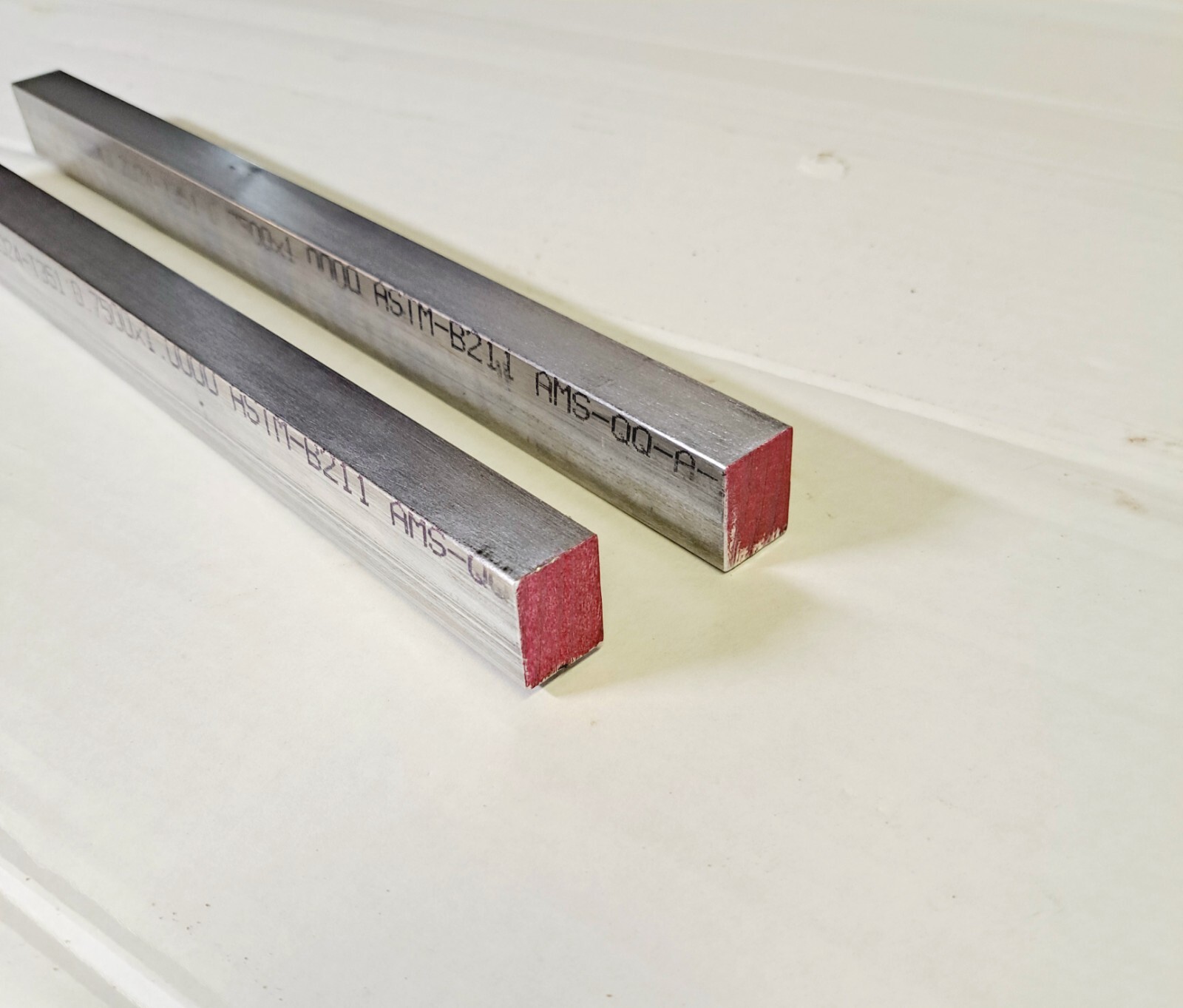 2 Pcs 1″ x 3/4″ x 13 3/8″ 2024 T-351 Aluminum Mill Stock Kaiser-Tennalum