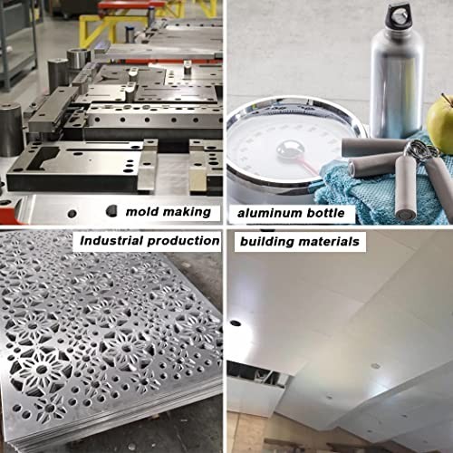 Aluminum Flat Bar 2 Pack 1/8 x 2 x 12 Inch 6061 Square Plate for Crafting DIY