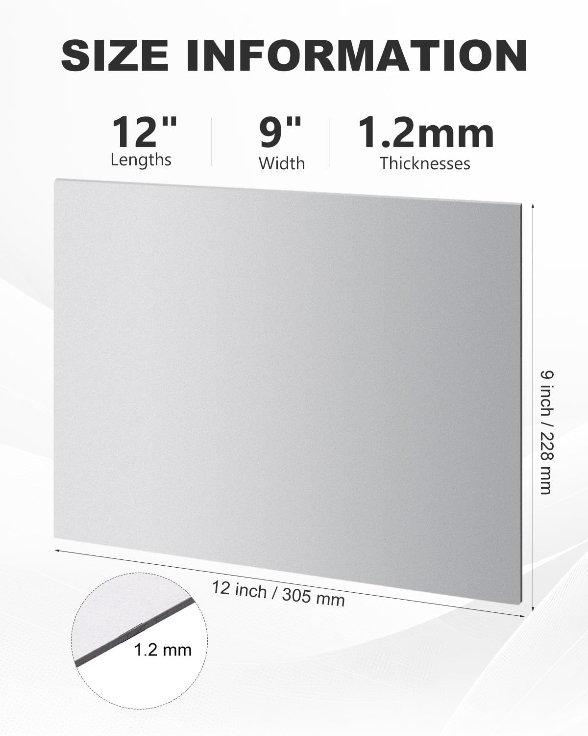2 Pcs 18 Gauge Steel Sheets Metal Cold Rolled Steel Plate, 12″ X 9″ Weldable Met