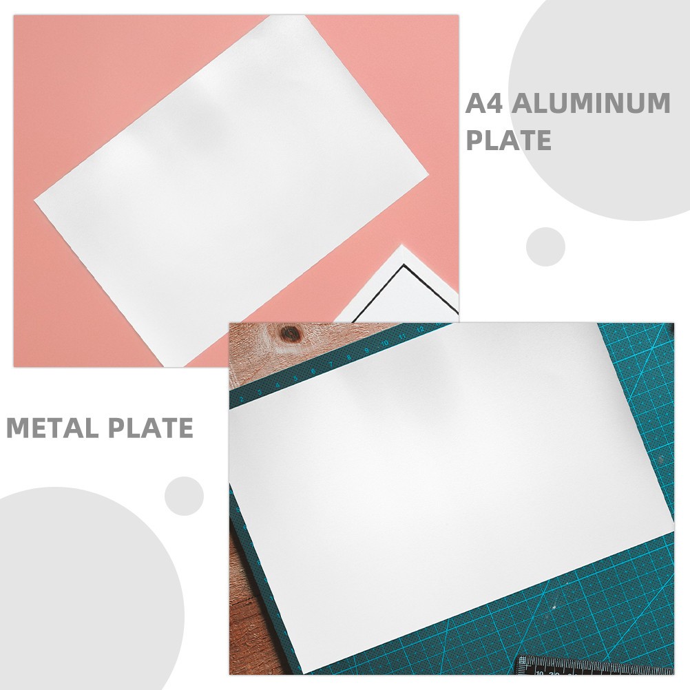 4Pcs Reusable Aluminum Plate Blank for Engraving DIY Projects Silver Home Use