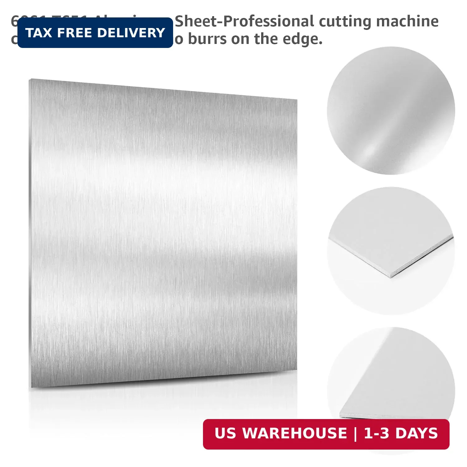 2 Pack 6061 T651 Aluminum Sheet Metal 6″ x 12″ x 1/16″ (0.06″) Rectangl