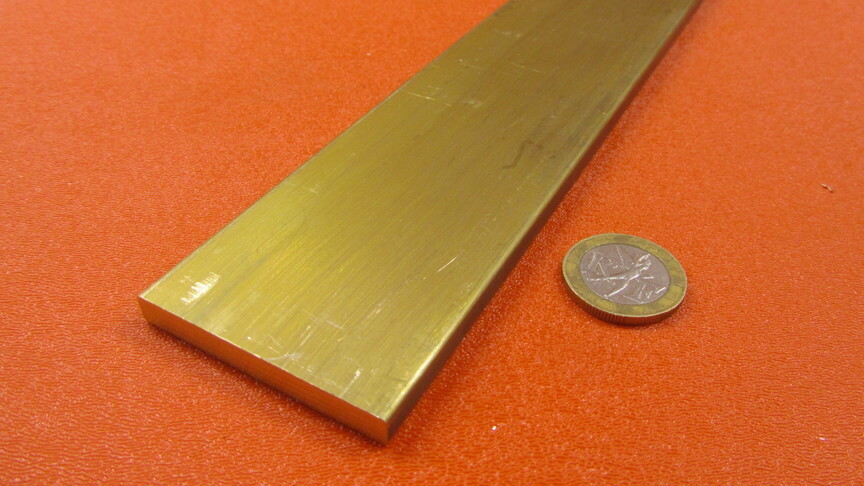 385 Brass Flat Bar 1/4″ Thick x 2.0″ Wide x 4 Foot Length