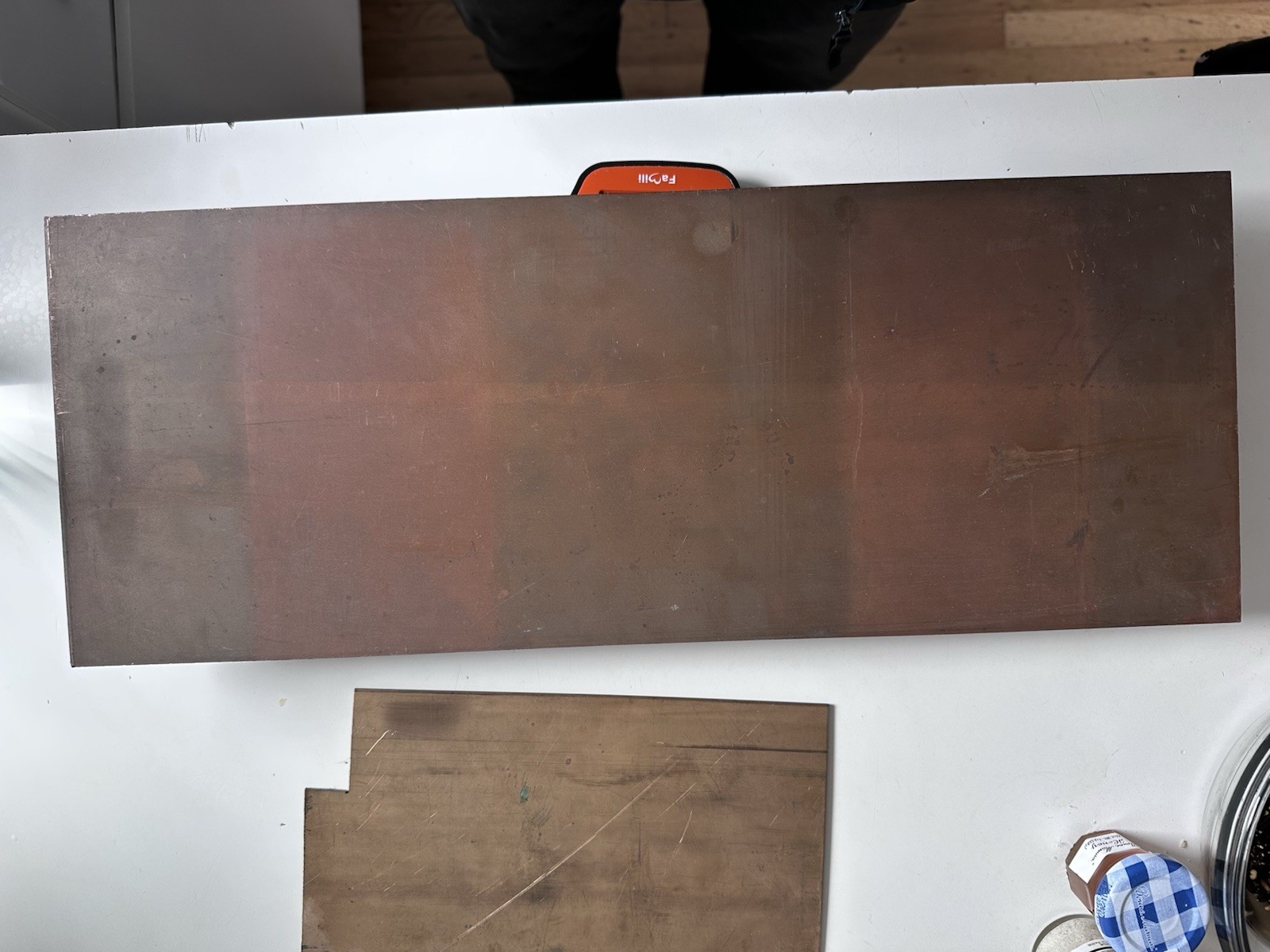 110 Copper Sheet flat .125″ x 7.0″ Wide x 18.3″ 5lbs. 2.6oz.