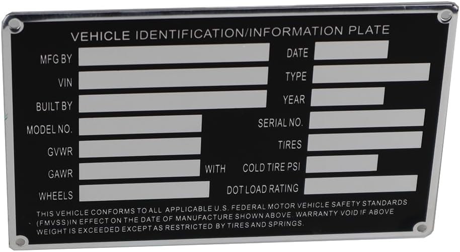 Blank Aluminum ID Plates, Metal Identification Plate, Serial Number Tag, Equi…