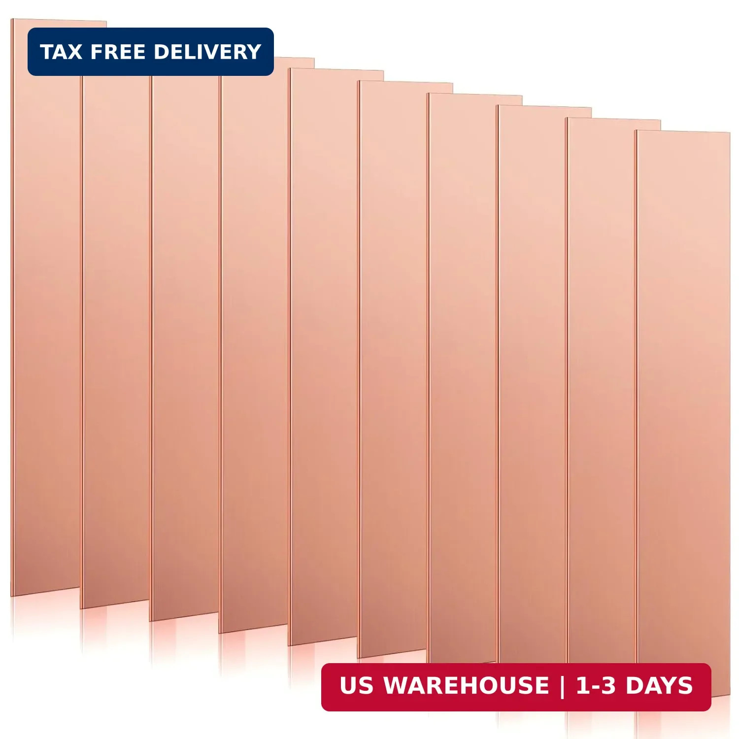 10 Pack Pure Copper Anode Sheet (99.995% Pure) for Plating and Electropla