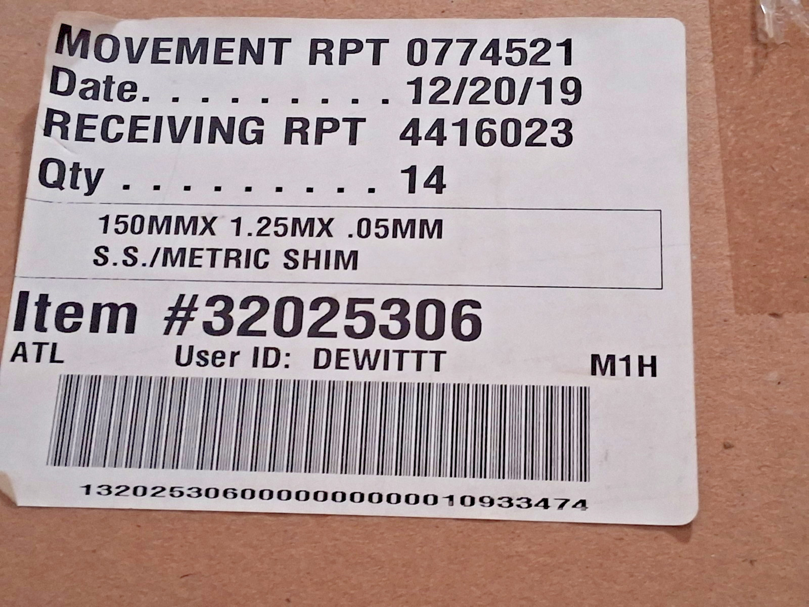 Precision Brand Metal Shim Stock Roll 2PK 300 Stainless Steel 32025306
