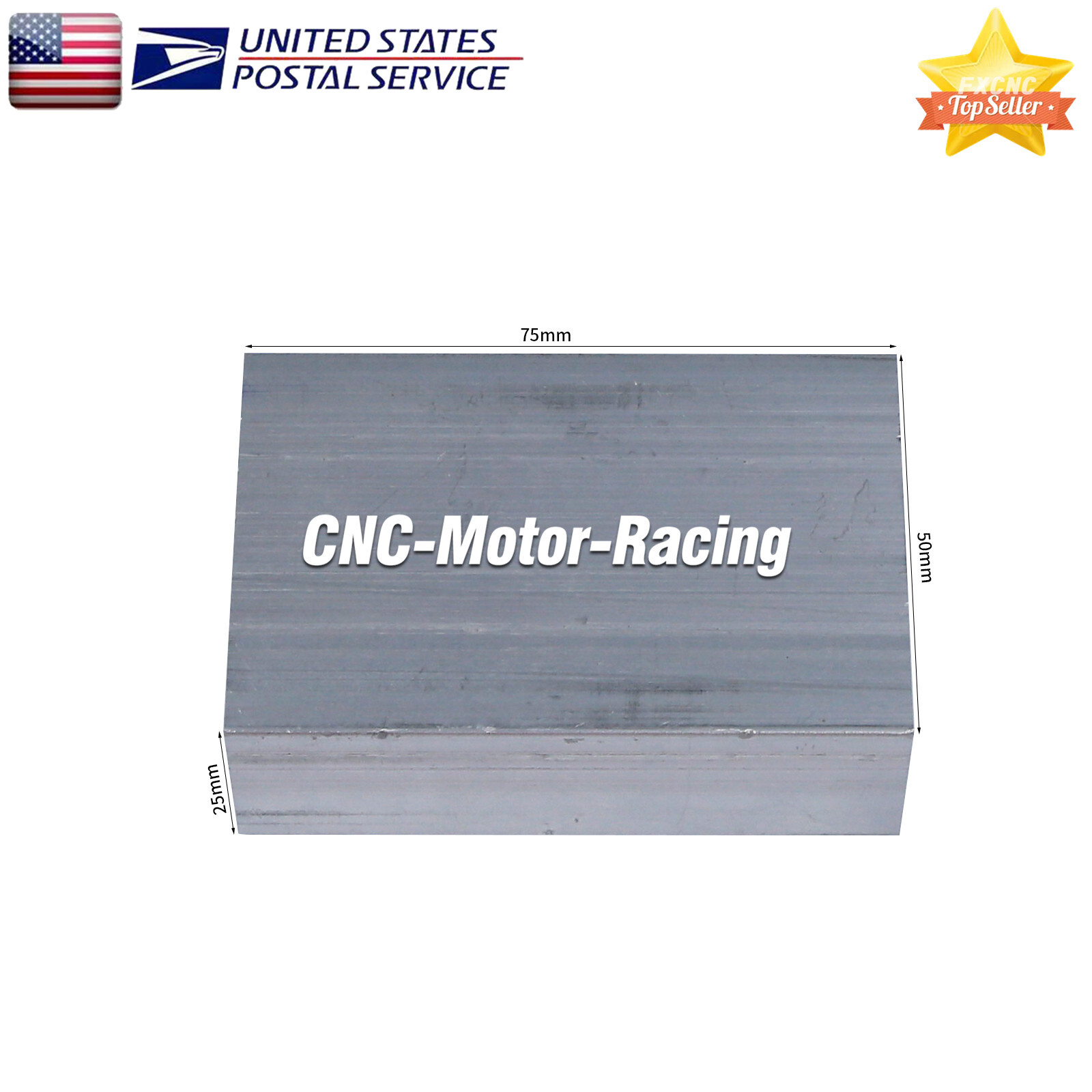 Aluminum Raw Material Flat Plate Sheet Long 75mm/2.95inch Thick 25mm/0.98″