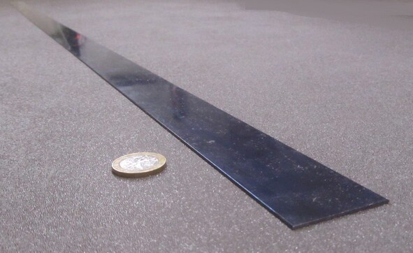 1095 Hard Blue Tempered Spring Steel Shim .016″ Thick x 1.50″ Wide x 120″ Long