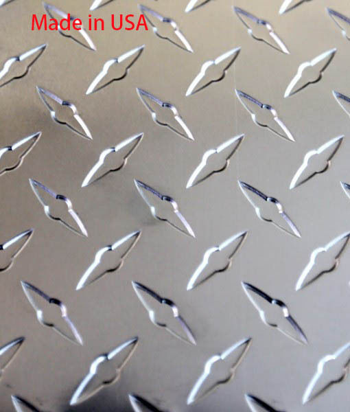 Embossed Aluminum Diamond Plate 0.025″ x 48″ x 120″ (4’x10′) – 1 PC