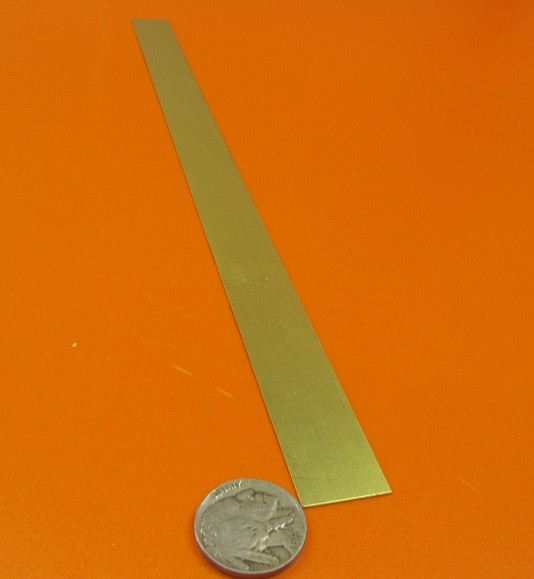 260 Brass Flat Bar .016″ (+/- 0.002″) Thick x 3/4″ Wide x 1 Foot Length, 8 Units