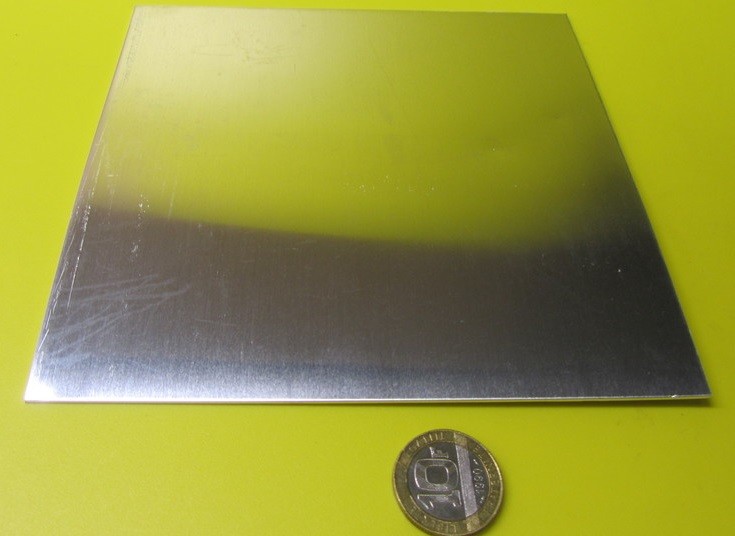 1100 Aluminum Sheet Softened (O) .040″ Thick x 6.0″ Wide x 6.0″ Long, 3 Units