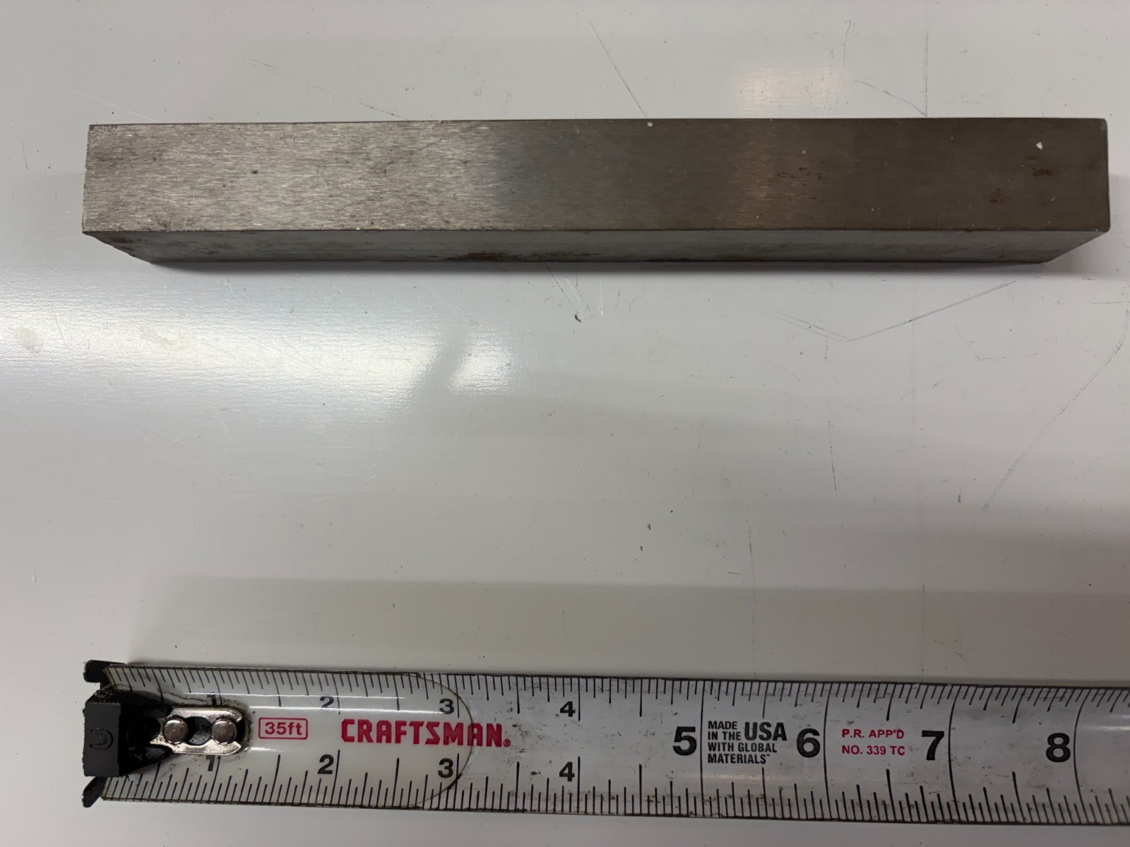Starrett No 497 A2 Air Hardening Precision Ground Flat Stock Steel 1″x7/8″x7.9”