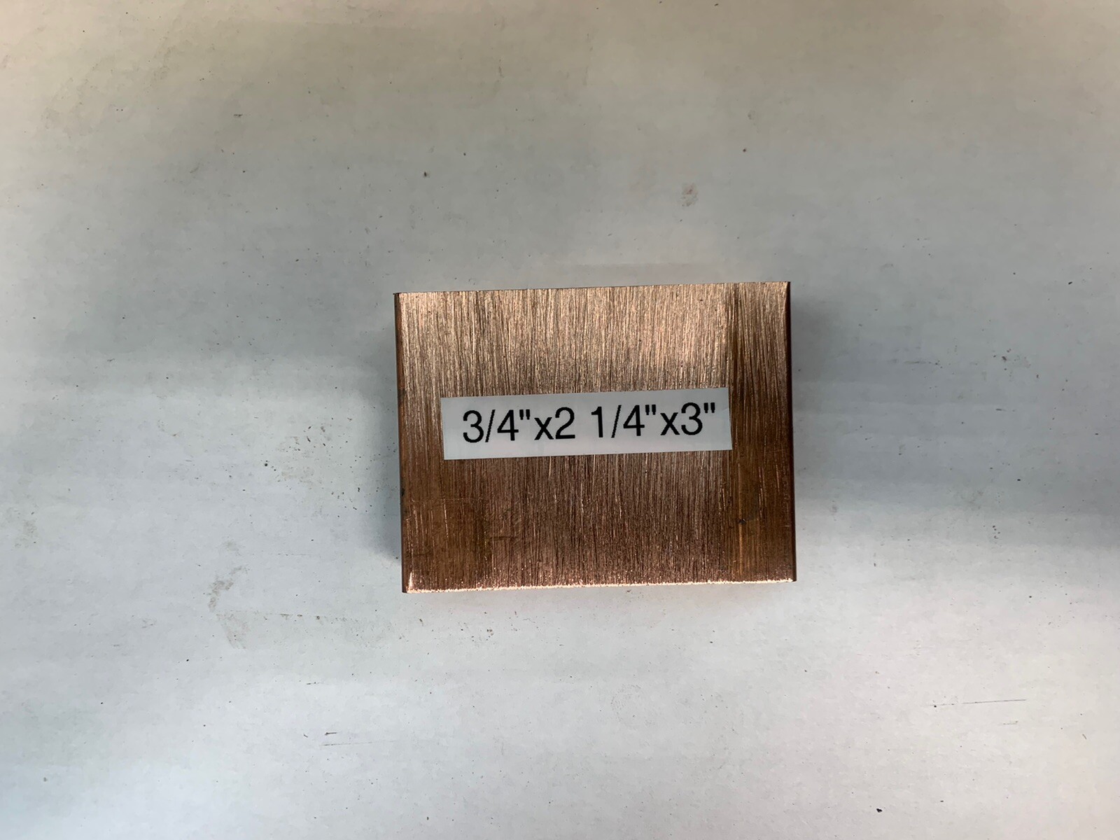 3/4” X 3” X 1 3/4” +1/8”/-0” C110 COPPER Flat Bar Stock #1.28