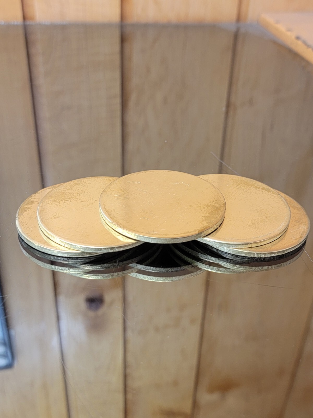 Brass Disk Circle Blanks 2-1/2″ Diameter 1/8” Thick 5 Pieces Disc Discs Disks