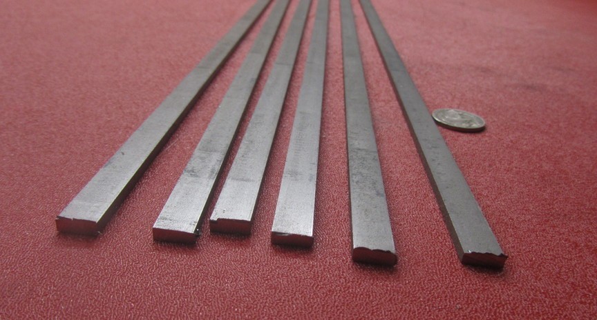 1018 Steel Bar, 1/8″ Thick x 3/8″ Wide x 24″ Length, 6 Pcs